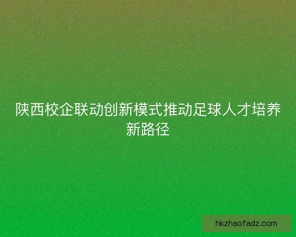 陕西校企联动创新模式推动足球人才培养新路径